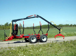 10 Ton Log Crane Trailer, Bosbouwindustrie 2.5m2 Hydraulisch Crane For Trailer