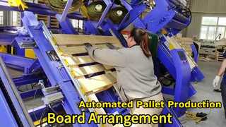 Europese automatische palletproductielijnshowcase