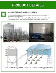 Materiaal van het het Gevogeltelandbouwbedrijf van de kippenkippenren het Automatische met Ventilatiesysteem