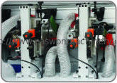 W80mm Rand het Verbinden Snoeischaarmachine, 15m/Min Kitchen Cabinet Making Machine
